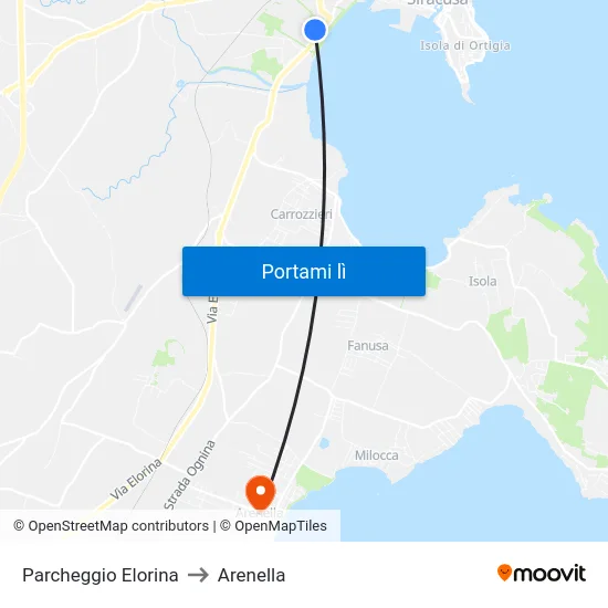 Parcheggio Elorina to Arenella map