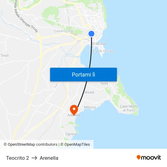Teocrito 2 to Arenella map