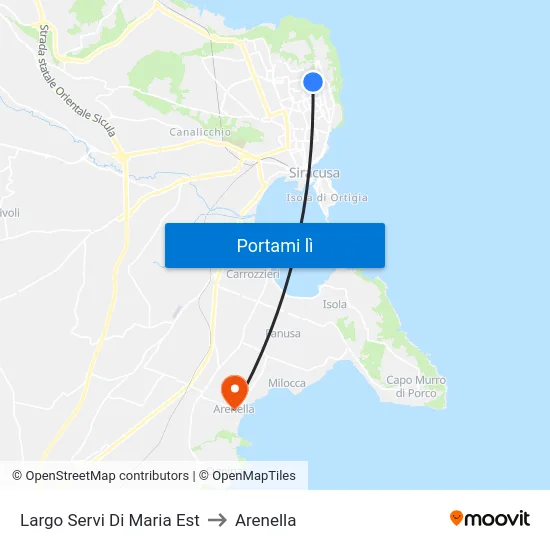 Largo Servi Di Maria Est to Arenella map