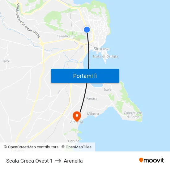 Scala Greca Ovest 1 to Arenella map