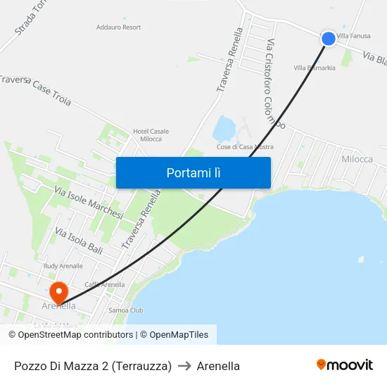 Pozzo Di Mazza 2 (Terrauzza) to Arenella map