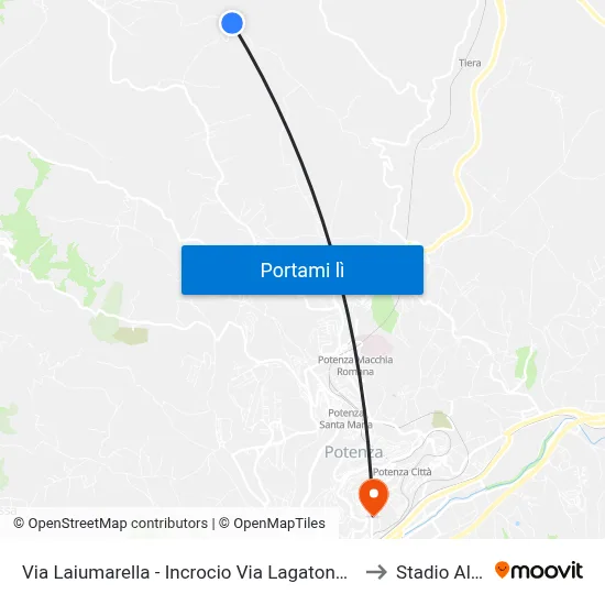 Via Laiumarella - Incrocio Via Lagatone - Civico N. 278 - Qui Inversione Di Marcia to Stadio Alfredo Viviani map