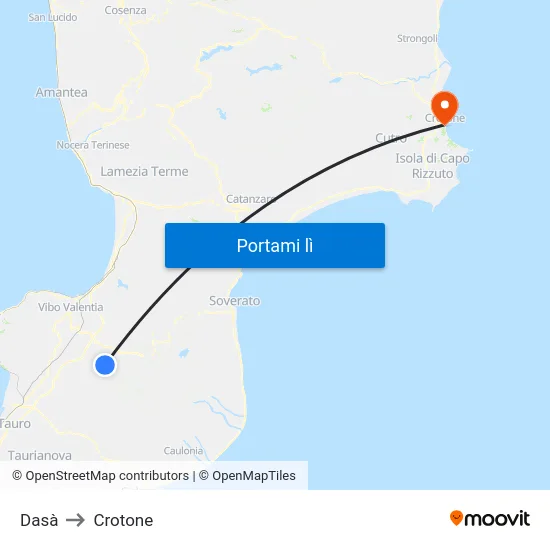 Dasà to Crotone map