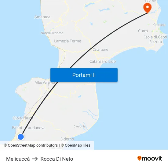 Melicuccà to Rocca Di Neto map