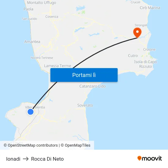 Ionadi to Rocca Di Neto map