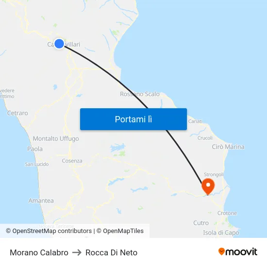 Morano Calabro to Rocca Di Neto map