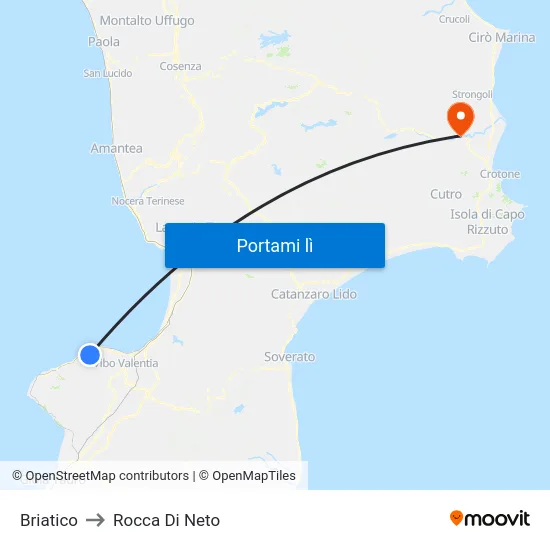 Briatico to Rocca Di Neto map