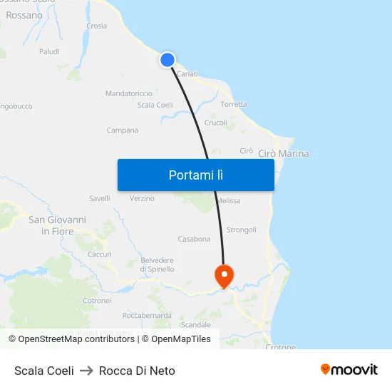 Scala Coeli to Rocca Di Neto map