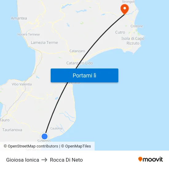 Gioiosa Ionica to Rocca Di Neto map