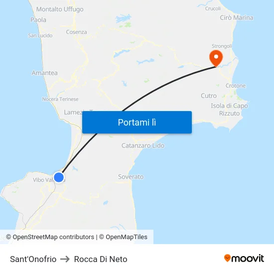 Sant'Onofrio to Rocca Di Neto map