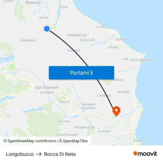 Longobucco to Rocca Di Neto map