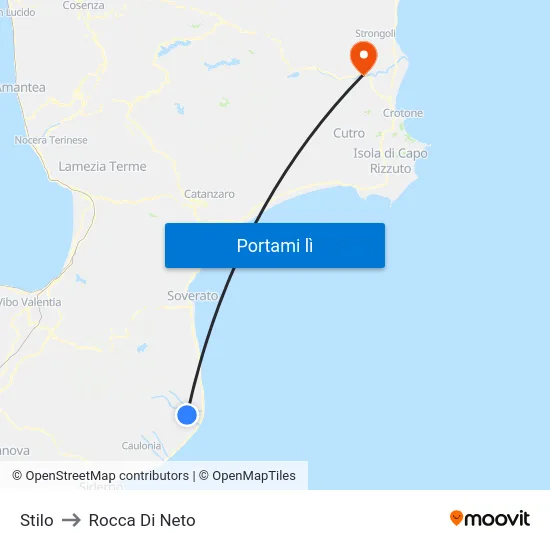 Stilo to Rocca Di Neto map