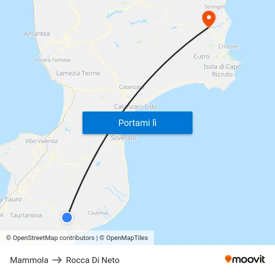 Mammola to Rocca Di Neto map