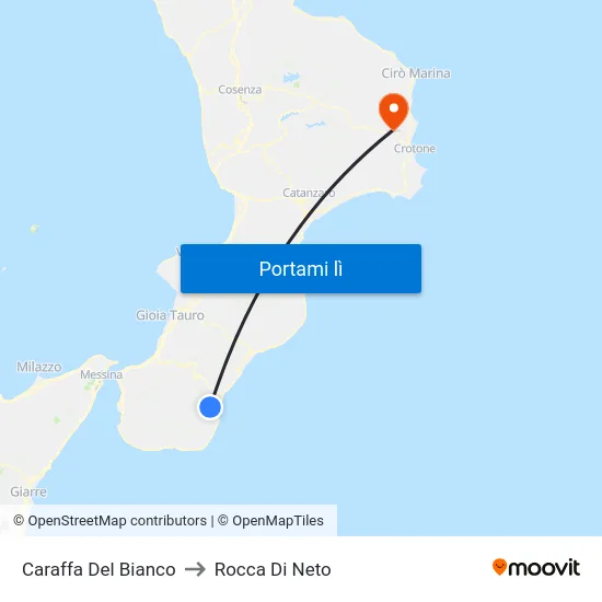 Caraffa Del Bianco to Rocca Di Neto map