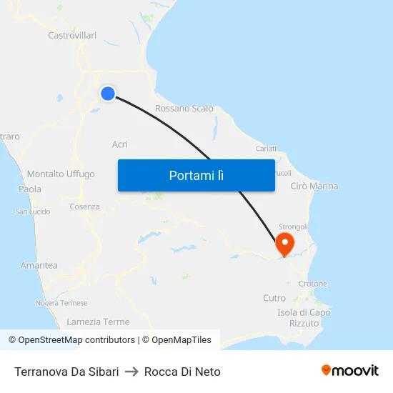 Terranova Da Sibari to Rocca Di Neto map