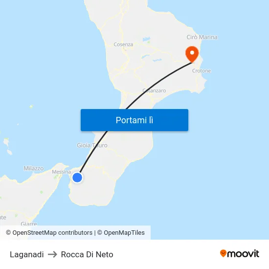 Laganadi to Rocca Di Neto map