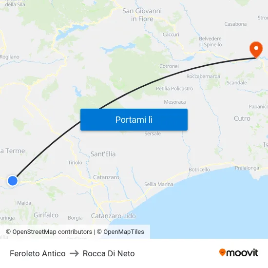 Feroleto Antico to Rocca Di Neto map