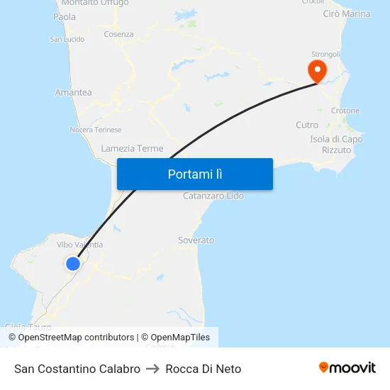 San Costantino Calabro to Rocca Di Neto map