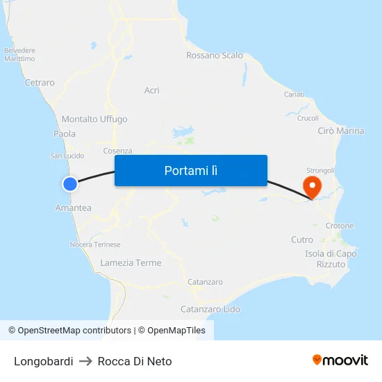 Longobardi to Rocca Di Neto map