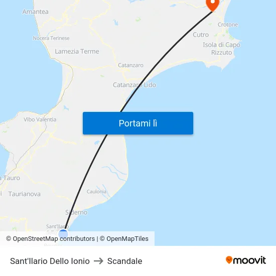 Sant'Ilario Dello Ionio to Scandale map