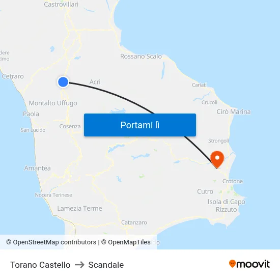 Torano Castello to Scandale map