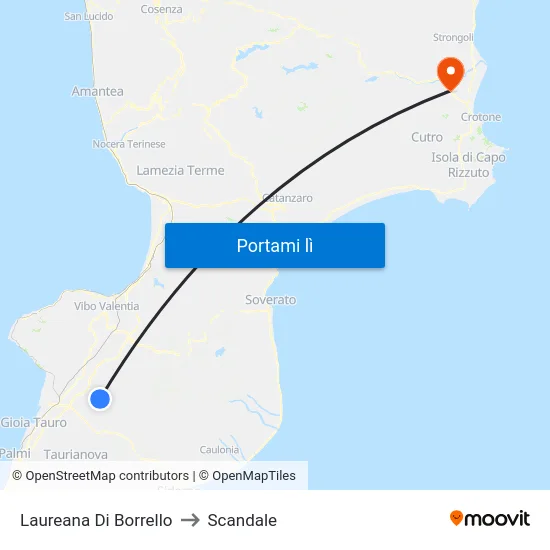 Laureana Di Borrello to Scandale map