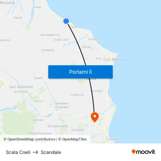 Scala Coeli to Scandale map