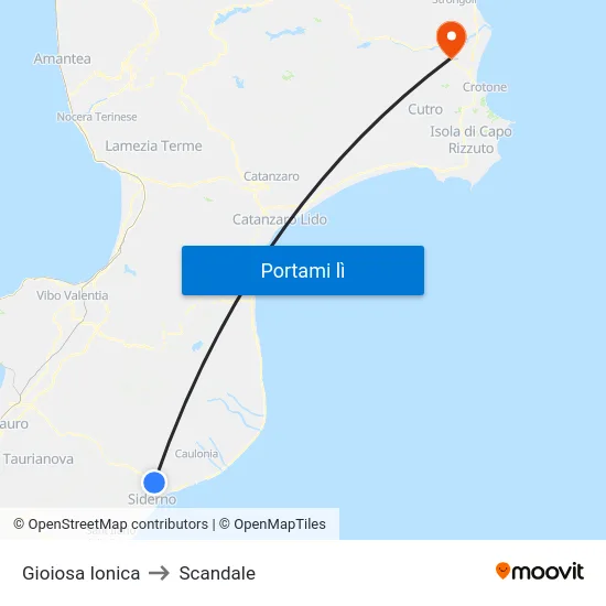 Gioiosa Ionica to Scandale map