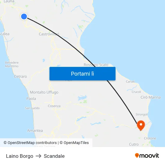 Laino Borgo to Scandale map