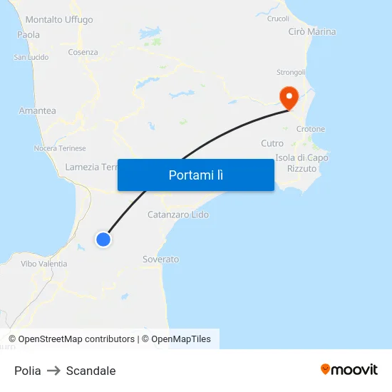 Polia to Scandale map