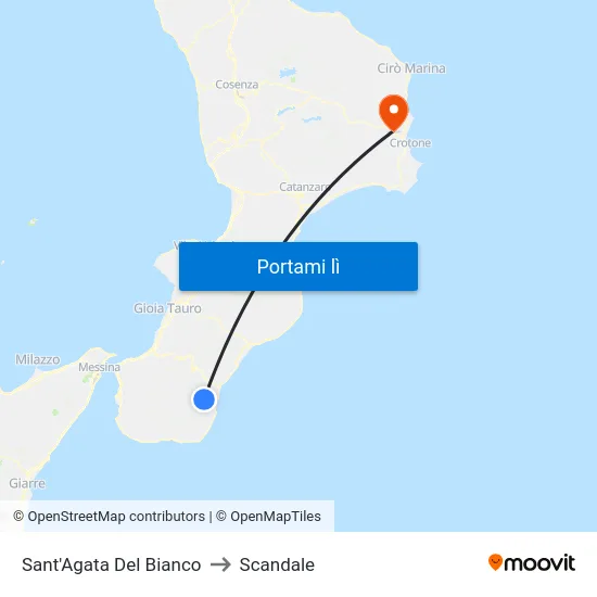 Sant'Agata Del Bianco to Scandale map