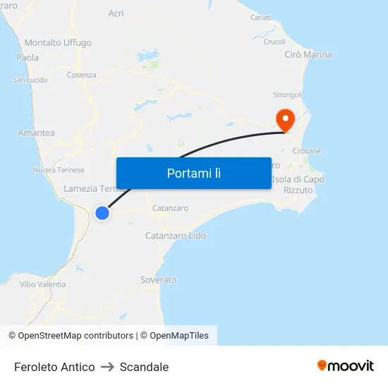 Feroleto Antico to Scandale map