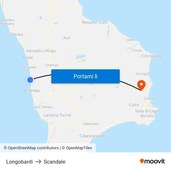 Longobardi to Scandale map