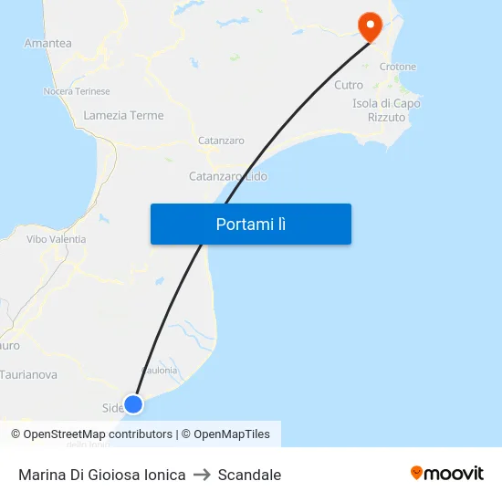 Marina Di Gioiosa Ionica to Scandale map
