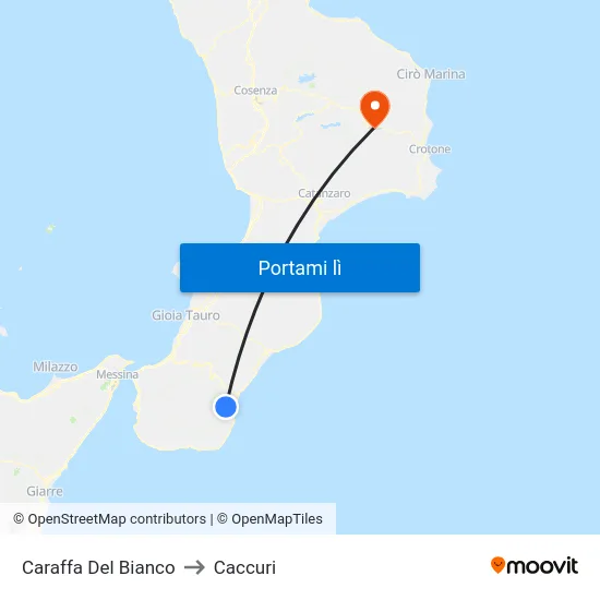 Caraffa Del Bianco to Caccuri map