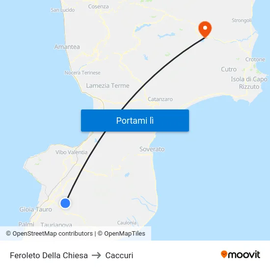 Feroleto Della Chiesa to Caccuri map