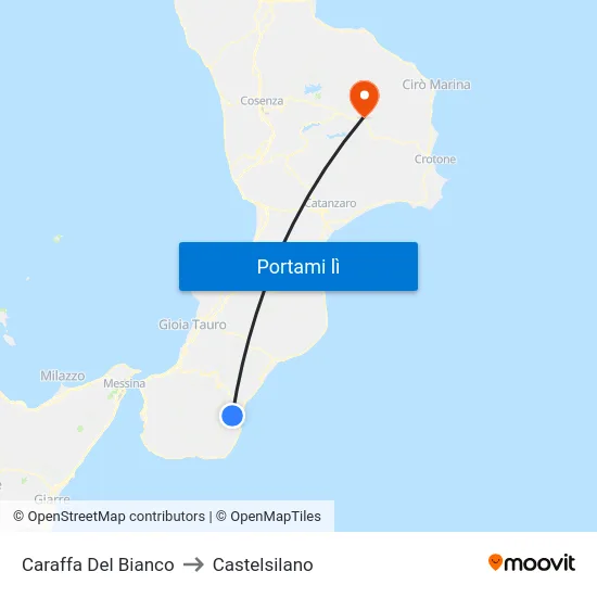 Caraffa Del Bianco to Castelsilano map