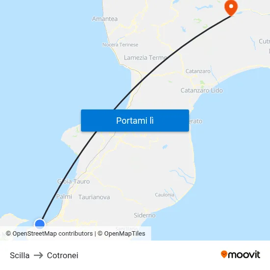 Scilla to Cotronei map
