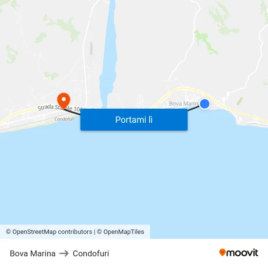 Bova Marina to Condofuri map