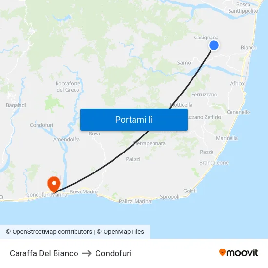 Caraffa Del Bianco to Condofuri map