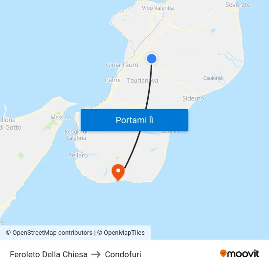 Feroleto Della Chiesa to Condofuri map
