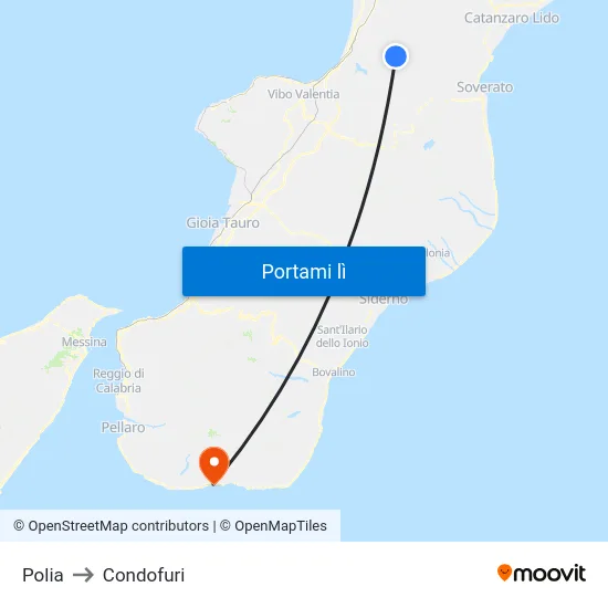 Polia to Condofuri map