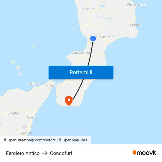 Feroleto Antico to Condofuri map