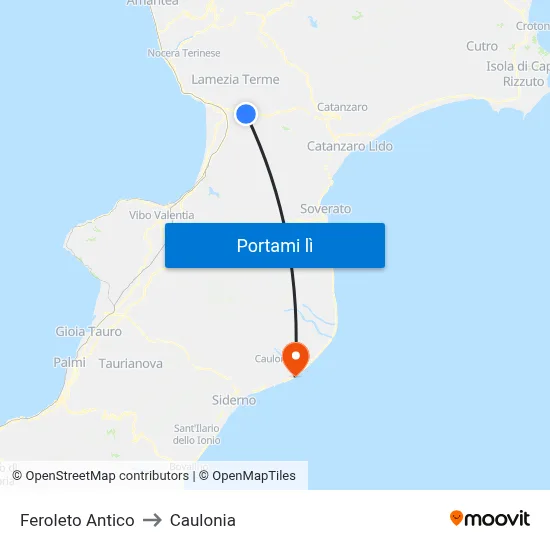 Feroleto Antico to Caulonia map