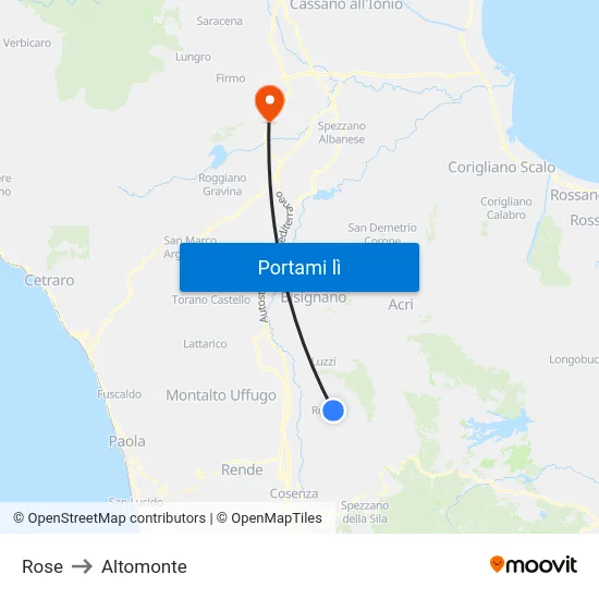 Rose to Altomonte map