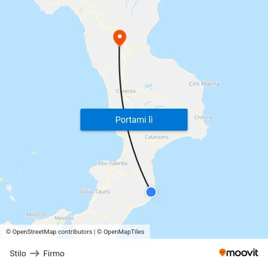 Stilo to Firmo map