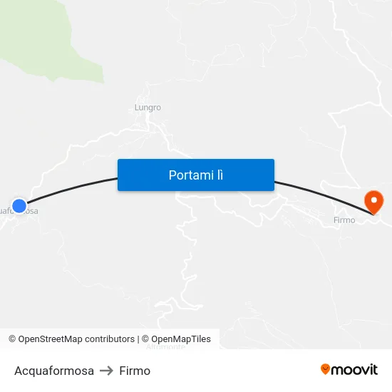 Acquaformosa to Firmo map