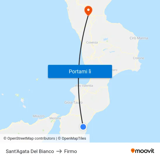 Sant'Agata Del Bianco to Firmo map