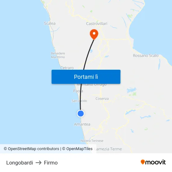 Longobardi to Firmo map