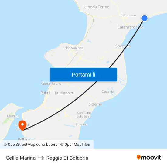 Sellia Marina to Reggio Di Calabria map